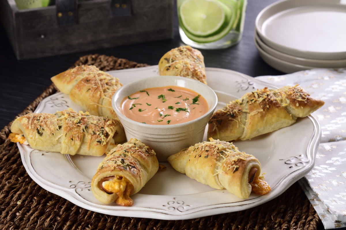 Puff Pastry Ham and Cheese Croissants
