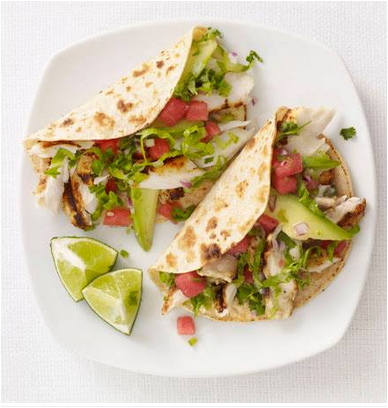Fish Tacos with Watermelon Salsa